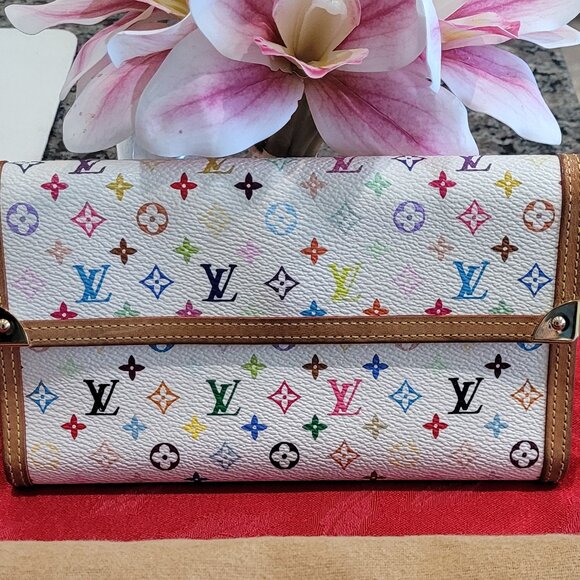Louis Vuitton*Murakami* Porte Tresor* International*Multicolor Wallet - Picture 1 of 16